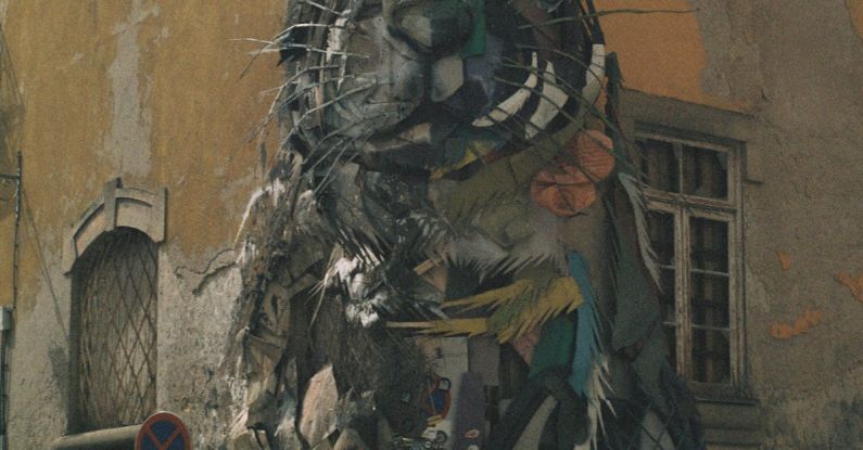 Mural Walls - A sculpture of a rabbit made out of trash