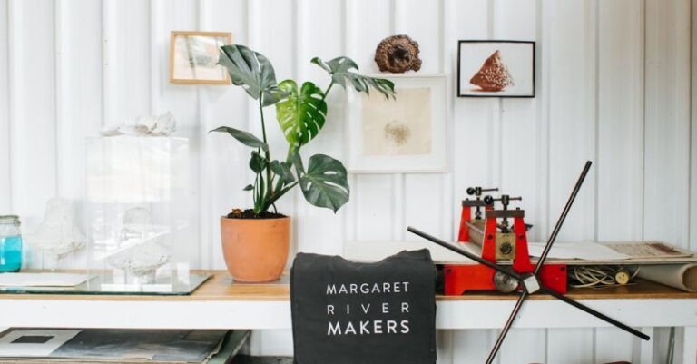 Mass-Produced Furniture - Chair near table in studio with manufactured bag