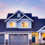 Home Exterior - House Lights Turned on